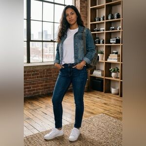 C'EST TOI Distressed Blue Denim Jacket